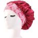 Tossper Women Satin Night Cap - Wide Elastic Hair Cover & Bonnet for Curly Hair - Black - Buy Online on GoSupps.com