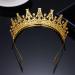 Kamirola Queen Crystal Tiara Headband for Women - Gold Red Wedding Hair Accessory - Buy Online on GoSupps.com