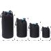 4 Pack Neoprene Camera Lens Pouch Set | Soft Plush, Compatible with Canon, Nikon, Sony, Olympus, and Pentax | Black+Blue - Buy Online on GoSupps.com
