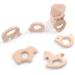 Baby Teether Wooden Teething Toys - Forest Animals DIY Bracelet Clip Necklace Set of 6 - Buy Online on GoSupps.com