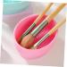 Housoutil Makeup Brush Cleaning Cup Makeup Brush Cleaners Make up Sponge Cleaner Makeup Brush Cleaning Pads Make up Brush Cleaner Cleaning Bowl Silica Gel Powder Puff Pink - Buy Online on GoSupps.com