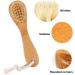 5 Pack Dry Brushing Body Brush Set for Glowing Skin - Boar Bristle, Long Handle & Face Cleansing Brush (Brown) - Buy Online on GoSupps.com