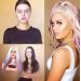 BGHJUE WIG Adult Long Hair in Pink Gradient Synthetic Wig with Side Fringe Natural Headline Fashion Gluess Hair Replacement Party Wigs for Women