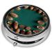 Shop Pine Cone Border Round Pill Box - 3 Compartment Portable Travel Organizer for Medication | International Shipping Available - Buy Online on GoSupps.com