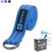 A AZURELIFE Premium 2-in-1 Yoga Mat Strap - Adjustable Carrier Sling & Stretch Bands in Blue - Buy Online on GoSupps.com