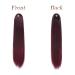 Feshfen 70cm Ponytail Extensions - Black & Burgundy Drawstring Hair Extensions for Women | Long Straight Braid Synthetic Hair - Buy Online on GoSupps.com