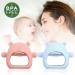 2 Pack Bear Shape Silicone Baby Teething Toys for 3+ Months Infants - BPA Free, Hand Pacifier for Breastfeeding Babies - Pink+Blue - Buy Online on GoSupps.com