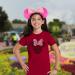 Konger Lovely Colorful Mouse Ears with Pink Big Bow Headband Hoop Hair Accessories - Dark Pink | Girls Birthday Party & Travel - Buy Online on GoSupps.com