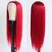 Missyvan Ruby Red Long Straight Synthetic Wig - Natural Look, Heat Resistant Fiber, Middle Parting - Buy Online on GoSupps.com