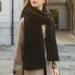 Women's Elegant Triangular Scarf | Luxurious Soft Wrap for Every Season - Black Poncho Style - Buy Online on GoSupps.com