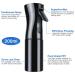Uraqt 200ml Water Spray Bottle for Hairdressers | Salon Hair Water Spray Tool - Black - Buy Online on GoSupps.com