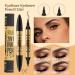 TOEECY Double Sided Eyebrow Pencil 2-in-1 Liquid Eyeliner and Eyebrow Brush Quick Dry Waterproof Perfect Eye Makeup Ideal for Daily Travel Women(Black) - Buy Online on GoSupps.com