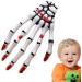 Skeleton Hand Hair Clip Alloy Rhinestone Claws Long Lasting Claw Barrette Spooky Style Pearl Barrettes with Terrify Realistic Skeleton Claw Clip for Halloween Supplies 2# Blood Hand Bone Clip - Buy Online on GoSupps.com
