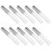 Alipis 10 pi ces Tube Gloss Vide Plastique Transparent pour Brillant L vres Rechargeable et Portable Flacon Rond Argent