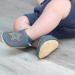 Dotty Fish Soft Leather Baby Shoes | Toddler Boys Non-Slip Suede Soles | Grey Rainbow Star 0-6 Months - 4-5 Years - Buy Online on GoSupps.com
