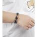 18k Gold Magnetic Hematite Bracelet - Eumenides Hematite Magnet Hard Band with Black Zirconia & Rose Gold Pearls - Eliminate Static Electricity - 8mm - Buy Online on GoSupps.com