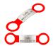 2 pieces of silicone dog brand with engraving pet ID brand to postpone personalized animal brands for dogs and cats red M (2 Pack)
