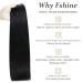 Fshine Black Weft Hair Extensions Real Human Hair Long Straight Hair Sew in Extensions Double Weft Remy Hair Weft Black Hair Extensions for Women 24Inch 100g - Buy Online on GoSupps.com