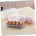 LABRIMP Egg Storage Container 2pcs 10 Eggs Storage Bins with Lid Egg Storage Tray Egg Case Egg Holder Container re-usable Green 24.5*10.5*7cm - Buy Online on GoSupps.com