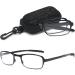 Vevesmundo Foldable Reading Glasses for Men & Women - Compact Diopter Options +1.0 to +4.0 - Stylish & Portable Black Case - Buy Online on GoSupps.com