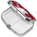 Handmade Red Hearts Square Pill Box - Portable Medicine Organizer for Travel | Perfect Gift - Buy Online on GoSupps.com