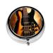 Instrumental Guitarround Pill Box 3 Compartment Round Pill Box Organizer #Portable Travel Pill Box for Traveling.
