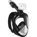 Platinum Arowana Full Face Snorkel Mask - Snorkeling Gear for Adults and Kids Black/Silver Large-X-Large