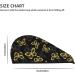 Golden Glitter Butterflies Microfiber Hair Towel - Soft Super Absorbent Hair Wrap for Women | Quick Dry Coral Velvet Cap for Long Curly Thick Hair - Buy Online on GoSupps.com