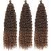 Deep Twist Crochet Hair | Ombre Kinky Curl Braided Extensions | 26 Inch Water Shaft Twist Hair Bundles - 3 Packs T4/10# - Buy Online on GoSupps.com