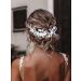 IYOU Flower Bridal Hair Vine Silver Pearl Bride Headband Leaf Wedding Headpiece Communion Prom Hair Accessories for Women and Girls - Buy Online on GoSupps.com