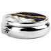 Black White Gold Foil Marble Portable Metal Pill Box - Round Mini 3-Compartment Travel Case for Small Pills - Buy Online on GoSupps.com