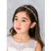 SWEETV Gold Flower Girl Headpiece | Pearl Wedding Headband for Women & Girls | Princess Toddler Hair Accessories for Birthday Party & Photography - Buy Online on GoSupps.com