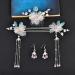 OSALADI 1 Set Hairpin Earring Set Flower Tassel Hairpins Dangle Earrings Flower Pearl Side Comb Dangle Rhinestone Earrings Floral Headpiece Flower Tassel Hair Fork Sweet China Miss Alloy - Buy Online on GoSupps.com