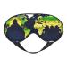 SSIMOO World Map Print Double-Sided Eye Mask Soft and Light Blocking for Enhancing Sleep Quality Black