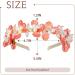 Rhinestone Flower Headband with Pearls and Crystals Red Flowers and White Preals Design Orange - Buy Online on GoSupps.com