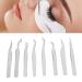 Eyelash Extension Tweezers Set | Precision Straight & Curved Tips | 8-Part Eyebrow Tweezers for Perfect Eyebrows | International Shipping Available - Buy Online on GoSupps.com