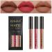 3Pcs Matte Red Brown Nude Liquid Lipstick Sets  Matte Lipstick Lip Stain Long Lasting 24 Hour Waterproof Lip Gloss Gift Set Matt Lipsticks Set Matt Liquid Makeup Lipstick for Women Lippies (Set09)