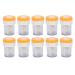 MINGZHE 10 Pack Manual Contact Lens Washer Professional Portable Contact Lens Washer Soaking Case (Orange)