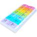 Viomicia 7 Day Pill Box Organizer with Push Button Design - 14 Compartments for Vitamins & Medication - Buy Online on GoSupps.com