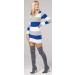 Zeta Ville Maternity Stripes Knit Jumper Dress Tunic Top V-Neck - Royal Blue - Size 8-10 - Buy Online on GoSupps.com