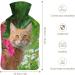Cat & Flower Hot Water Bottle with Plush Cover - Hand Warmer for Adults & Kids | 26.5x15.3cm | International Shipping - Buy Online on GoSupps.com