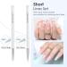 Modelones Nail Brush Set - 5Pcs Thin Nail Art Brushes for Gel Polish Painting | Hexagonal Shape for Easy Hold | Various Sizes for Nail Designs - White - Buy Online on GoSupps.com