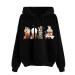 Women's Halloween Hoodie Pullover Tops Long Sleeve Sweatshirts with Gothic Autumn Shirt Role Playing Costumes Black Large