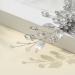 Vakkery Wedding Hair Comb Silver Crystal Flower Hair Combs Slides Bridal Hair Accessories for Women and Girls - Buy Online on GoSupps.com