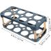 COLLBATH Box Egg Carton Eggs Plastic Stand Plastic Pallet Egg Storage Case Refrigerator Crisper re-usable Blue 22.3X10.1X8.9CM - Buy Online on GoSupps.com
