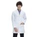 Dr. James Lab Coat for Men Tailored Fit Smartphone and Tablet Pockets White 38 Inch Length Small
