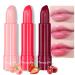 BINGBRUSH 3Pcs Color Changing Lipstick Queen Long Lasting Lip Care Moisturizer Lip Balm Magic Lip Gloss Lip Tint Stain Glossly Makeup Lipstick Set for Women