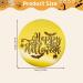 Crethinkaty 10 Pieces Happy Halloween Bat Cupcake Toppers Round Mirror Engraved Acrylic Cake Topper Cupcake Decorations for Halloween Party (Gold) Happy Halloween Bat(Gold) - Buy Online on GoSupps.com