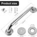 2 Pack 12 Inch Shower Grab Bars  LONVICHTT Stainless Steel Shower Handle  Bathroom Safety Bars  Elderly  Pregnant  Handicap Senior Assist Bath Handle - Buy Online on GoSupps.com