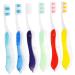 Beavorty 6st collapsible toothbrush brush storage brush upwarming practical travel toothbrush disposable toothbrush professional toothbrush clean supply portable sleeves travel